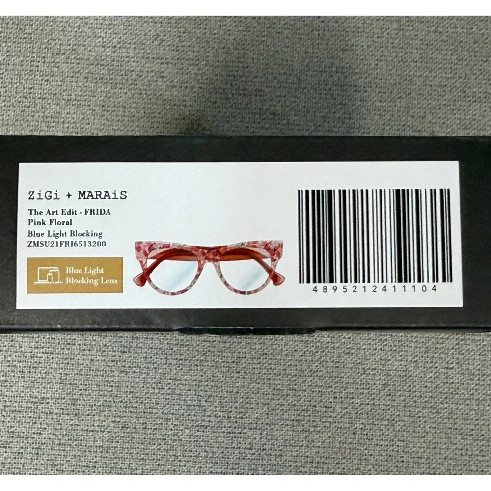 ZiGi +MARAiS FRIDA Pink Floral Blue Light Blocking Glasses Anthropologie Cat Eye